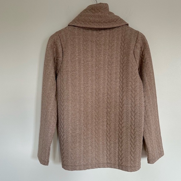 J. Crew Cable-Knit Cowlneck Top Size Small - Picture 4 of 8